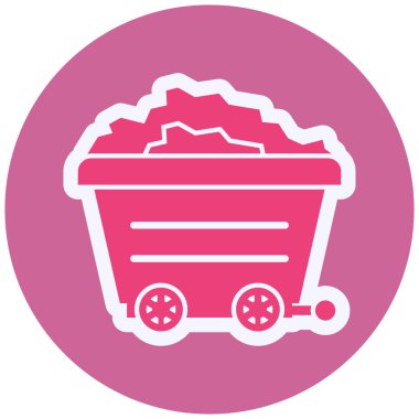 Kömür simgesi vektör illüstrasyonu