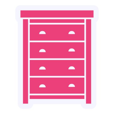 Çekmeceler simge vektör illüstrasyonu