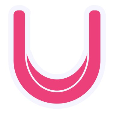 Tek bir kırmızı ve beyaz simgenin vektör illüstrasyonu