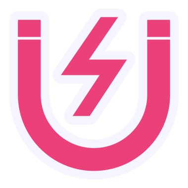 Magnet icon, vector illustration 