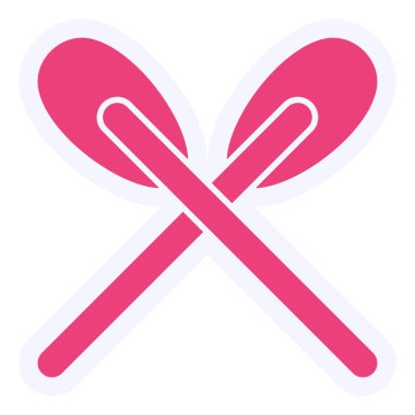 Paddles flat icon, illustration