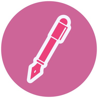 Dolma kalem simgesi. Vektör illüstrasyonu