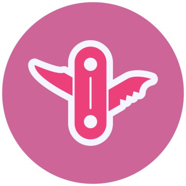 Cep Bıçağı. Web simgesi basit illüstrasyon