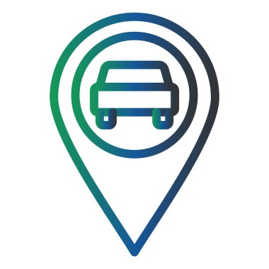 Araba Yer Tutucu Vektör Sembol Tasarımı 