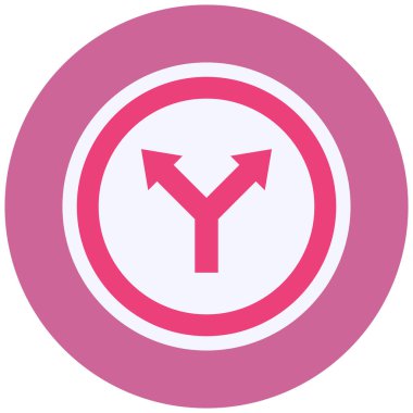 road sign. trendy flat color design icon template for web mobile apps 