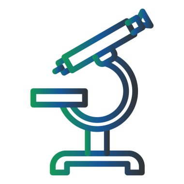 Mikroskop. Web simgesi basit illüstrasyon