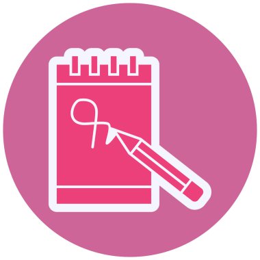 Kalem. Web simgesi basit illüstrasyon