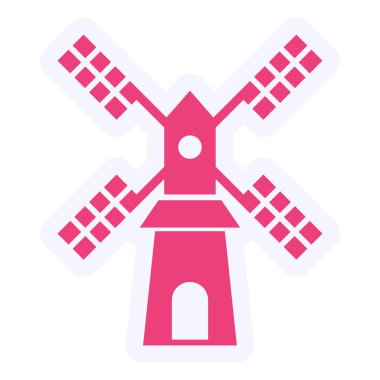 Yel değirmeni Web simgesi basit illüstrasyon 