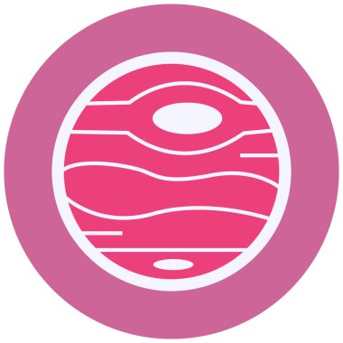 Neptün. Web simgesi basit tasarım