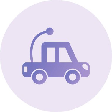 Rc Araba Vektörü Glyph Simge Tasarımı