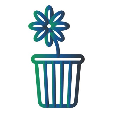simple and beautiful illustration of flower in pot 