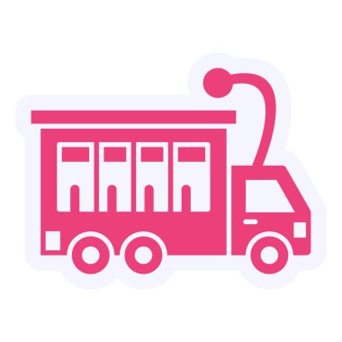 Otobüs. Web simgesi basit illüstrasyon