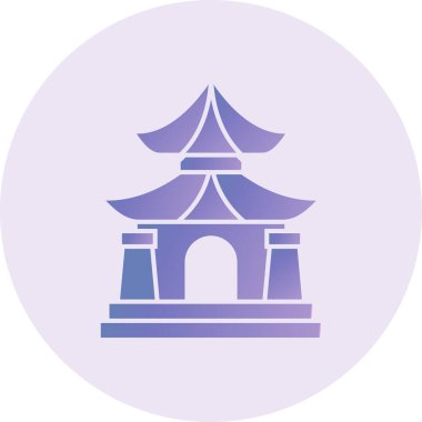 vector illustration of a Memorial Hall  icon