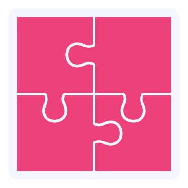 Bulmaca Vektörü Kabartma Simgesi Tasarımı 