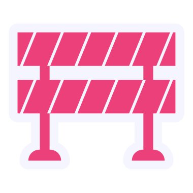 road sign. trendy flat color design icon template for web mobile apps 