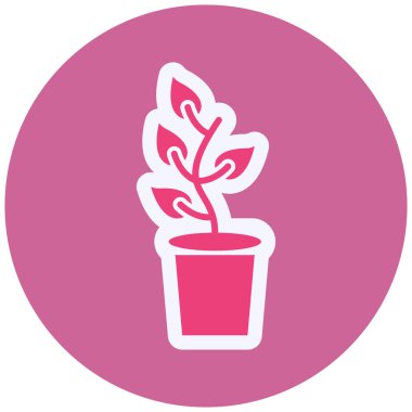 web icon, simple illustration of Plant Pot