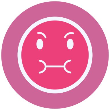 Ağız Tam simgesi, vektör illüstrasyonu