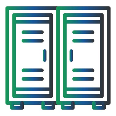 Dolaplar. Web simgesi basit illüstrasyon