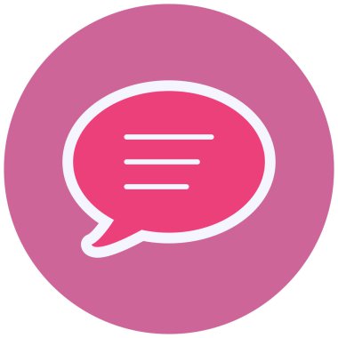 Sohbet balonu simgesi, vektör illüstrasyonu 