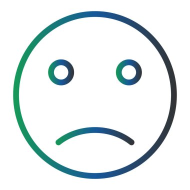 Yüz. Web simgesi basit illüstrasyon