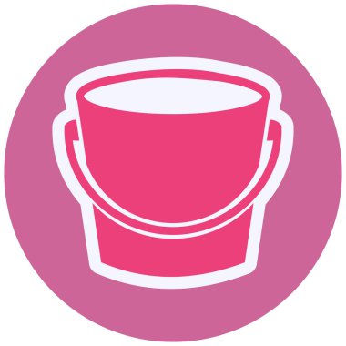 web icon, simple illustration of Bucket