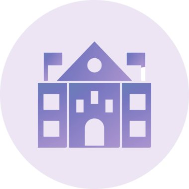 Embassy building vector icon  