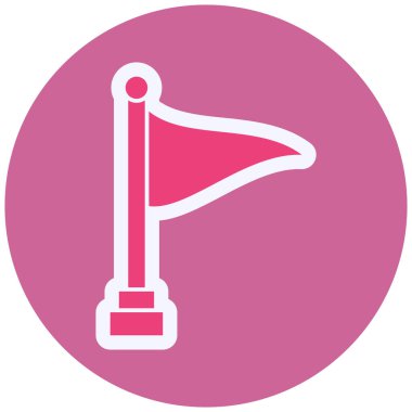 Bir bayrak simgesinin vektör illüstrasyonu