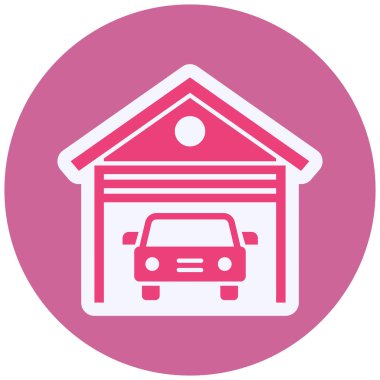 Garaj Vektörü Şekil Simgesi Tasarımı 