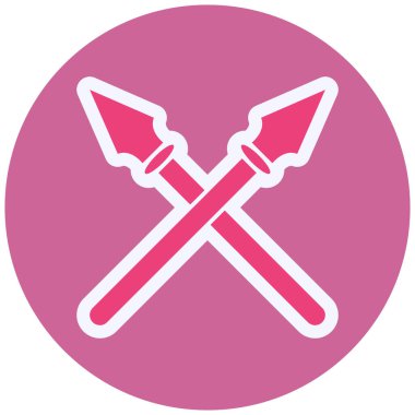 çapraz kılıç. Basit resimleme