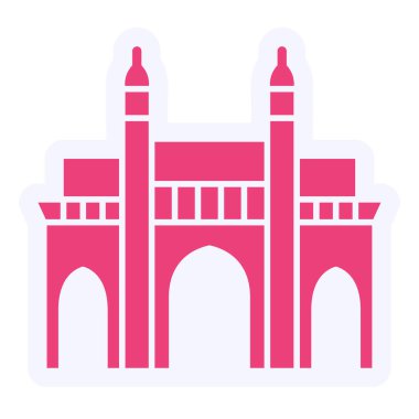  India Gateway  web icon simple illustration