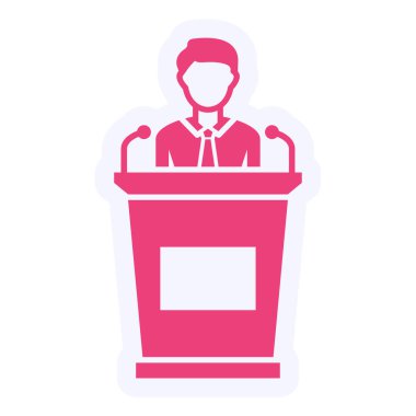 speaker icon. simple illustration of politician vector icons for web