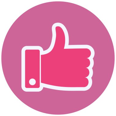 Baş parmağın yukarı simgesinin vektör illüstrasyonu