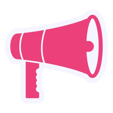 Konuşmacı. Web simgesi basit illüstrasyon