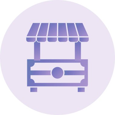 Piyasa. Web simgesi basit illüstrasyon