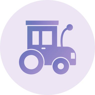 Traktör simgesinin vektör illüstrasyonu