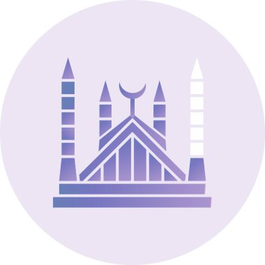 Faisal Mosque  web icon simple design
