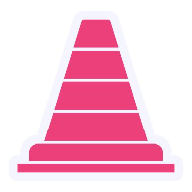 Trafik konisi. Basit illüstrasyon