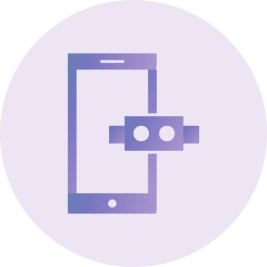 Cep telefonu simgesi, vektör illüstrasyonu