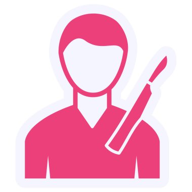 Kadın. Web simgesi basit illüstrasyon