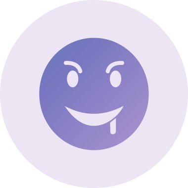 Drooling emoji smile vector icon