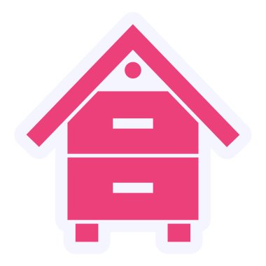 Arı Kutusu Vektör Kabartma Simgesi Tasarımı