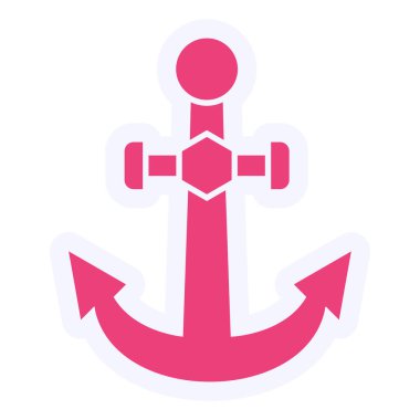 anchor icon. ship helm sign. isolated element illustration