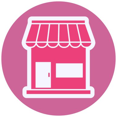 Dükkan. Web simgesi basit illüstrasyon