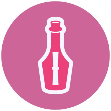 bottle. web color icon simple illustration