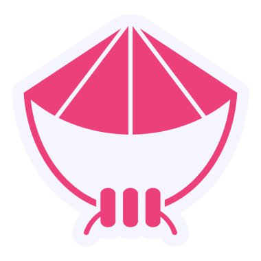 vector illustration of a single cartoon baby tent