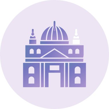 Cami. Web simgesi basit illüstrasyon