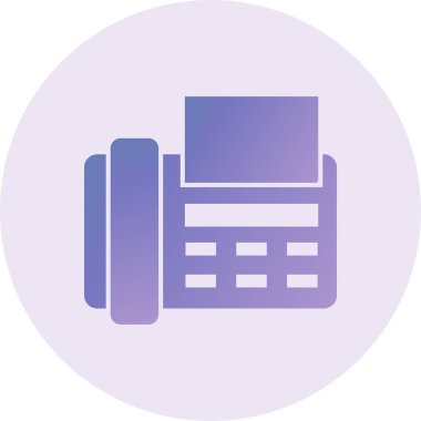 faks. Web simgesi basit illüstrasyon