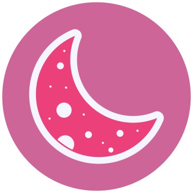 Ay. Web simgesi basit illüstrasyon