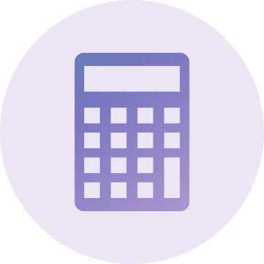 hesap makinesi web simgesi, basit vektör illüstrasyonu