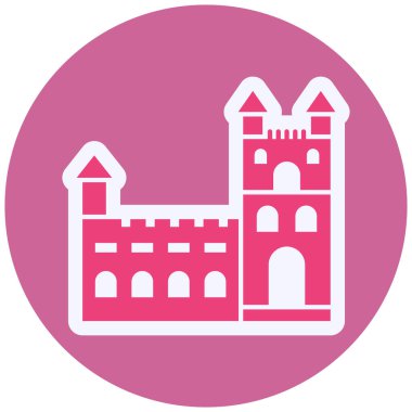 Şato. Web simgesi basit illüstrasyon